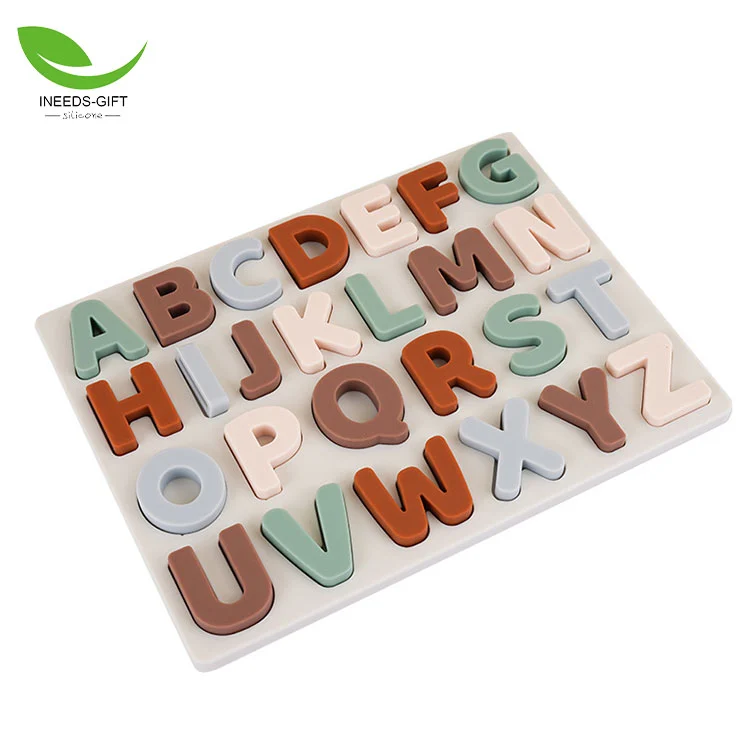 Letter Alfabet Siliconen Puzzel Speelgoed