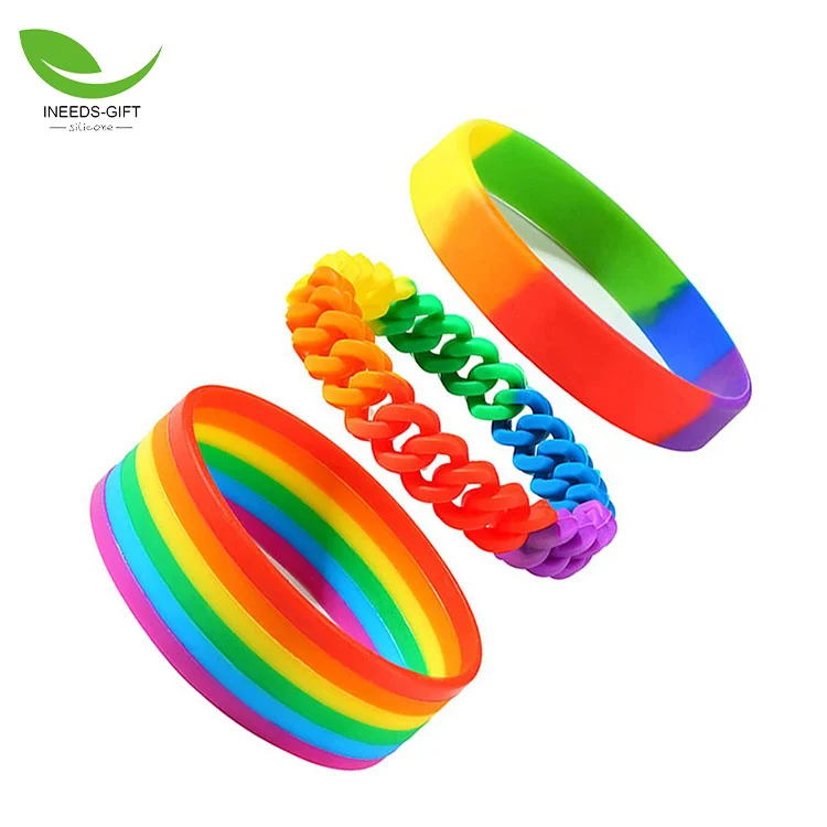 Regenboog Twist siliconen armband